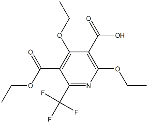 4,6-Diethoxy-2-trifluoromethylpyridine-3,5-dicarboxylic acid 3-ethyl ester 结构式