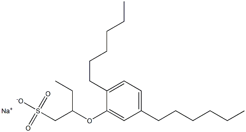 2-(2,5-Dihexylphenoxy)butane-1-sulfonic acid sodium salt 结构式