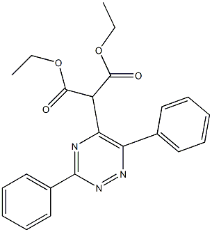 3,6-Diphenyl-1,2,4-triazine-5-malonic acid diethyl ester 结构式