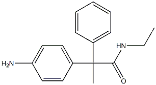2-(p-Aminophenyl)-N-ethyl-2-phenylpropionamide 结构式