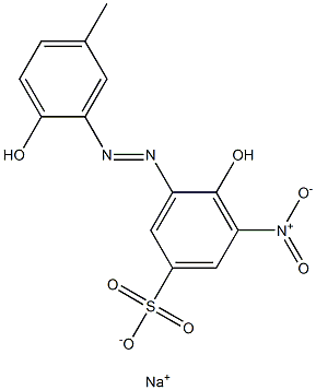 4-Hydroxy-3-[(2-hydroxy-5-methylphenyl)azo]-5-nitrobenzenesulfonic acid sodium salt 结构式