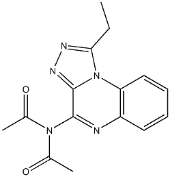 4-Diacetylamino-1-ethyl[1,2,4]triazolo[4,3-a]quinoxaline 结构式