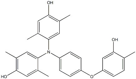 N,N-Bis(4-hydroxy-2,5-dimethylphenyl)-4-(3-hydroxy-4-methylphenoxy)benzenamine 结构式