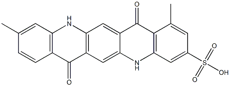 5,7,12,14-Tetrahydro-1,10-dimethyl-7,14-dioxoquino[2,3-b]acridine-3-sulfonic acid 结构式