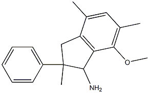 1-Amino-2,3-dihydro-7-methoxy-2,4,6-trimethyl-2-phenyl-1H-indene 结构式