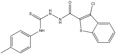 3-Chloro-N'-[(4-methylphenyl)thiocarbamoyl]benzo[b]thiophene-2-carbohydrazide 结构式