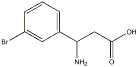 (RS)-3-氨基-3-(3-溴苯基)丙酸 结构式