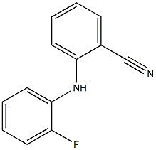 2-[(2-氟苯)氨基]-苯甲腈 结构式