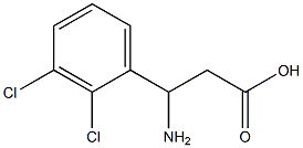 (RS)-3-氨基-3-(2,3-二氯苯基)丙酸 结构式
