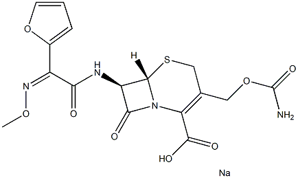 注射用头孢呋辛钠 结构式