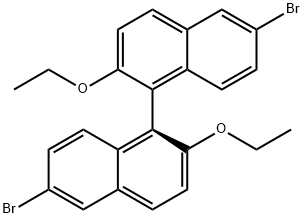 (S)-6,6'-二溴-2,2'-二乙氧基-1,1'-联-2-萘酚 结构式