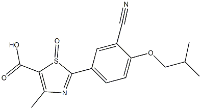 2-(3-cyano-4-isobutoxyphenyl)-4-methylthiazole-5-carboxylic acid 1-oxide 结构式