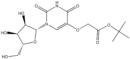 5-(t-Butyloxycarbonylmethoxy)uridine 结构式