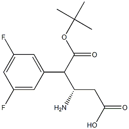 Boc-(S)-3-Amino-4-(3,5-difluoro-phenyl)-butyric acid 结构式