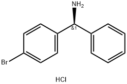 (S)-(4-溴苯基)(苯基)甲胺盐酸 结构式