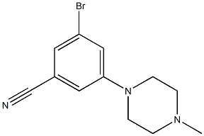 3-bromo-5- (4-methylpiperazin-1-yl)benzonitrile 结构式