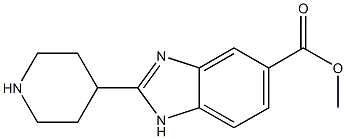 METHYL 2-(PIPERIDIN-4-YL)-1H-BENZO[D]IMIDAZOLE-5-CARBOXYLATE 结构式