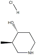 (3R,4R)-3-methylpiperidin-4-ol hydrochloride 结构式