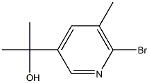 2-(6-溴-5-甲基吡啶-3-基)丙-2-醇 结构式