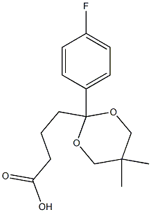 2-(4-Fluorophenyl)-5,5-dimethyl-1,3-dioxane-2-butanoic Acid 结构式