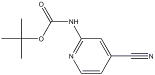 4-氰基-2-叔丁氧羰基氨基吡啶 结构式