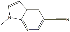 1-Methyl-1H-pyrrolo[2,3-b]pyridine-5-carbonitrile 结构式