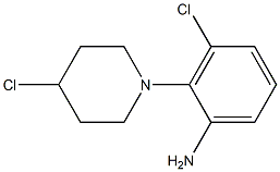 3-氯-2-(4-氯-1-哌啶基)苯胺 结构式