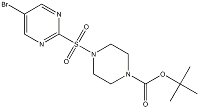 2-[(4-BOC-1-哌嗪基)磺酰基]-5-溴嘧啶 结构式