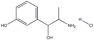 1-(间羟基苯)-2-甲基乙醇胺盐酸盐 结构式