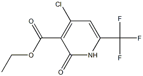 ethyl 4-chloro-2-oxo-6-(trifluoromethyl)-1,2-dihydropyridine-3-carboxylate 结构式