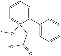 (2-甲氧基联苯-2-基)-乙酸 结构式