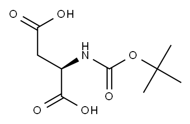 BOC-D-天冬氨酸 结构式