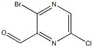 3-Bromo-6-chloro-pyrazine-2-carbaldehyde 结构式