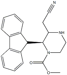 (9H-fluoren-9-yl)methyl (S)-3-(cyanomethyl)piperazine-1-carboxylate 结构式