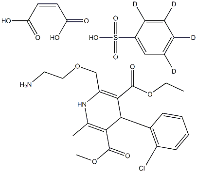 氨氯地平马来酸盐-D4 结构式