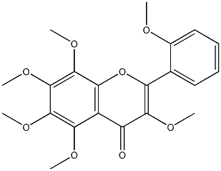六甲氧基黄酮 结构式