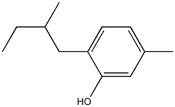5-甲基-2-(2-甲基丁基)苯酚( 戊间甲酚杂质 L) 结构式