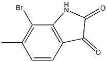 7-溴-6-甲基-2,3-二氢-1H-吲哚-2,3-二酮 结构式