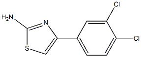 4-(3,4-二氯苯基) 噻唑-2-氨 结构式