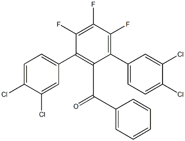 PHENYL-(3,4,3'',4''-TETRACHLORO-4',5',6'-TRIFLUORO-[1,1':3',1'']TERPHENYL-2'-YL)METHANONE 结构式