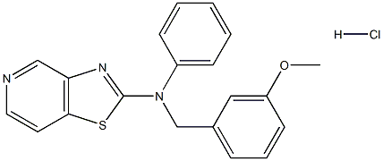 N-(3-METHOXYBENZYL)-N-PHENYL[1,3]THIAZOLO[4,5-C]PYRIDIN-2-AMINE HYDROCHLORIDE 结构式