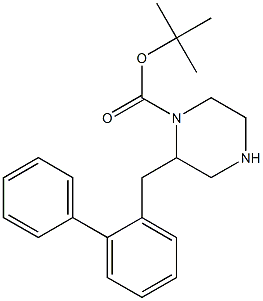 2-BIPHENYL-2-YLMETHYL-PIPERAZINE-1-CARBOXYLIC ACID TERT-BUTYL ESTER 结构式