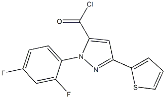 2-(2,4-DIFLUORO-PHENYL)-5-THIOPHEN-2-YL-2H-PYRAZOLE-3-CARBONYL CHLORIDE 结构式