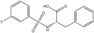 N-[(3-FLUOROPHENYL)SULFONYL]PHENYLALANINE 结构式