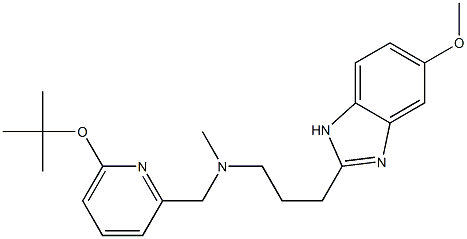 N-[(6-TERT-BUTOXYPYRIDIN-2-YL)METHYL]-3-(5-METHOXY-1H-BENZIMIDAZOL-2-YL)-N-METHYLPROPAN-1-AMINE 结构式