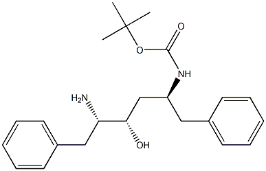 TERTBUTYL(2S,4S,5S)-5-AMINO-4-HYROXY 1,6 DIPHENYLHEXAN-2YL-CARBAMATE 结构式
