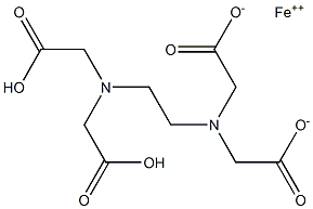 Iron(II) dihydrogen EDTA 结构式