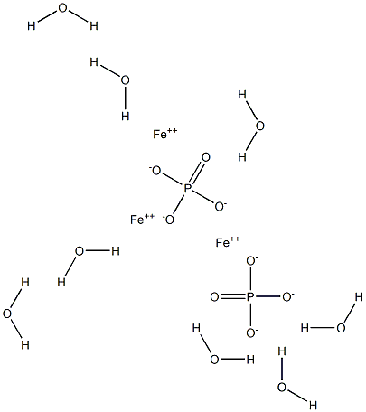 Iron(II) orthophosphate octahydrate 结构式