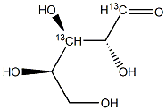 D-Ribose-1,3-13C2 结构式