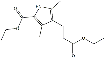 5-乙氧羰基-2,4-二甲基吡咯-3-丙酸乙酯 结构式